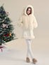 Cream Rabbit Shearling Coat & Skirt Set - CHINASQUAD