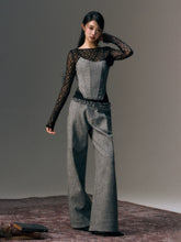 Gray Rose Decor Tube Top & Trousers Set - CHINASQUAD