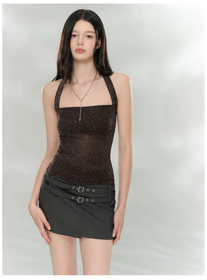 Sparkling Halter Bandeau Bustier