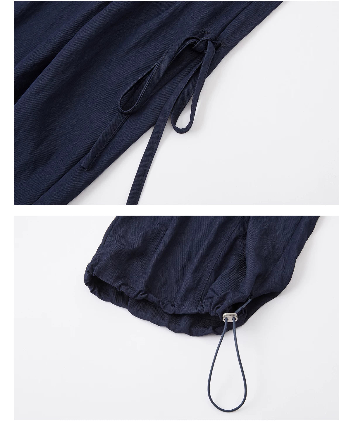 Relaxed Bubble-Waist Wide-Leg Trousers