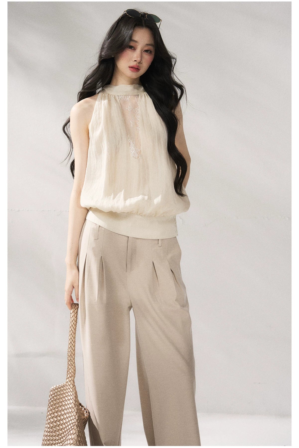 Halter Neck Minimalist Sleeveless Vest