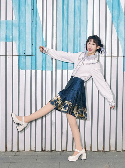 (Final Sale) "春黛" Modern-style Hanfu Skirt