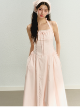 Pink Spaghetti Strap Dress - CHINASQUAD