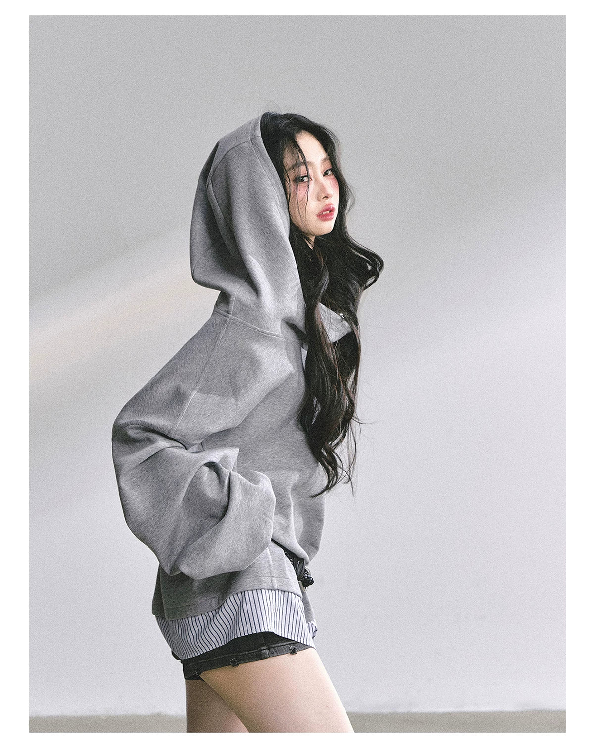 Two-Piece Oversized Hooded Sweatshirt