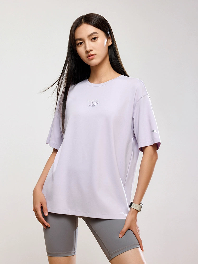 Letter Printed Ice Silk Short Sleeve Shirt