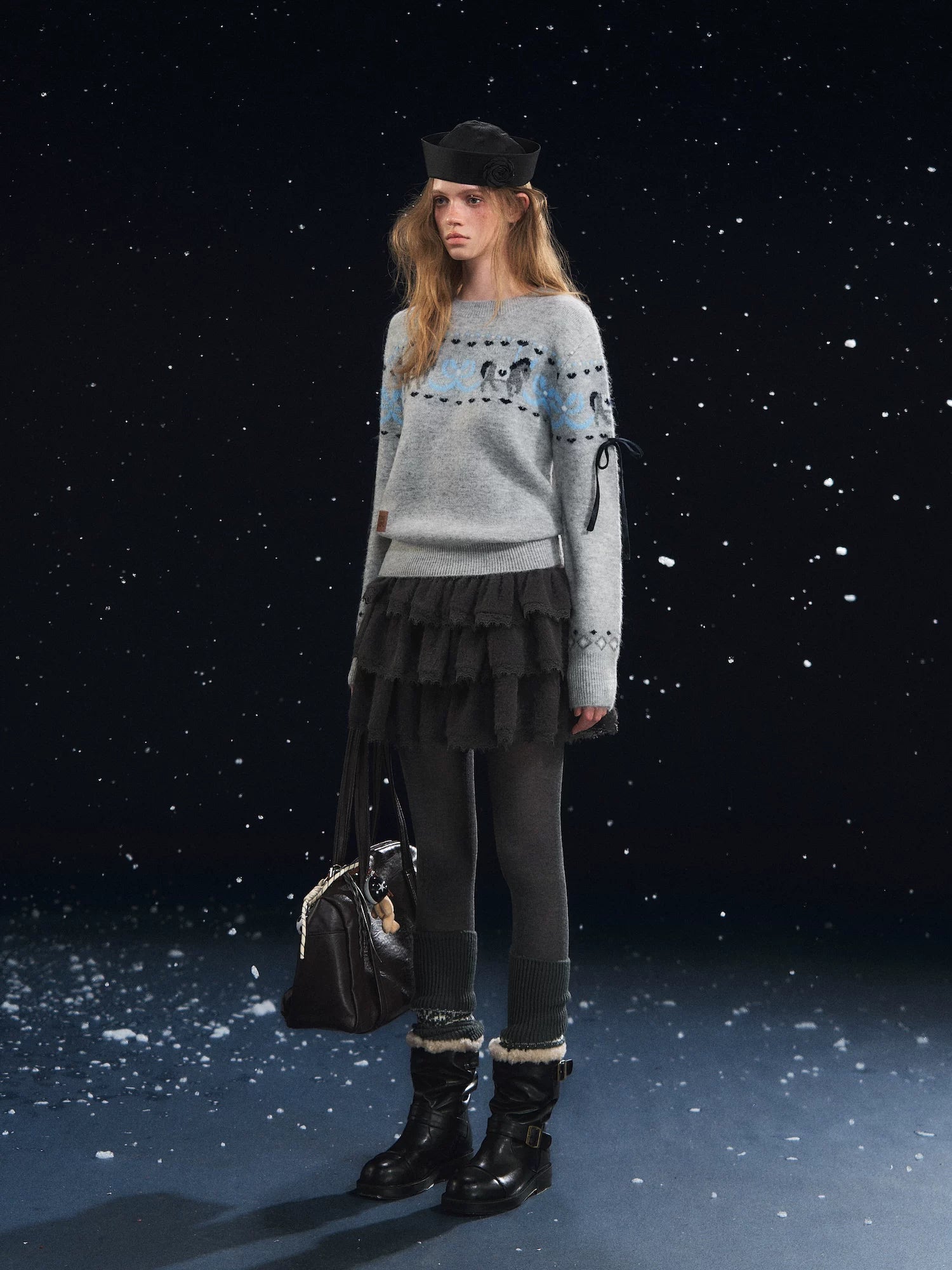 Playful Carousel Jacquard Knit Sweater