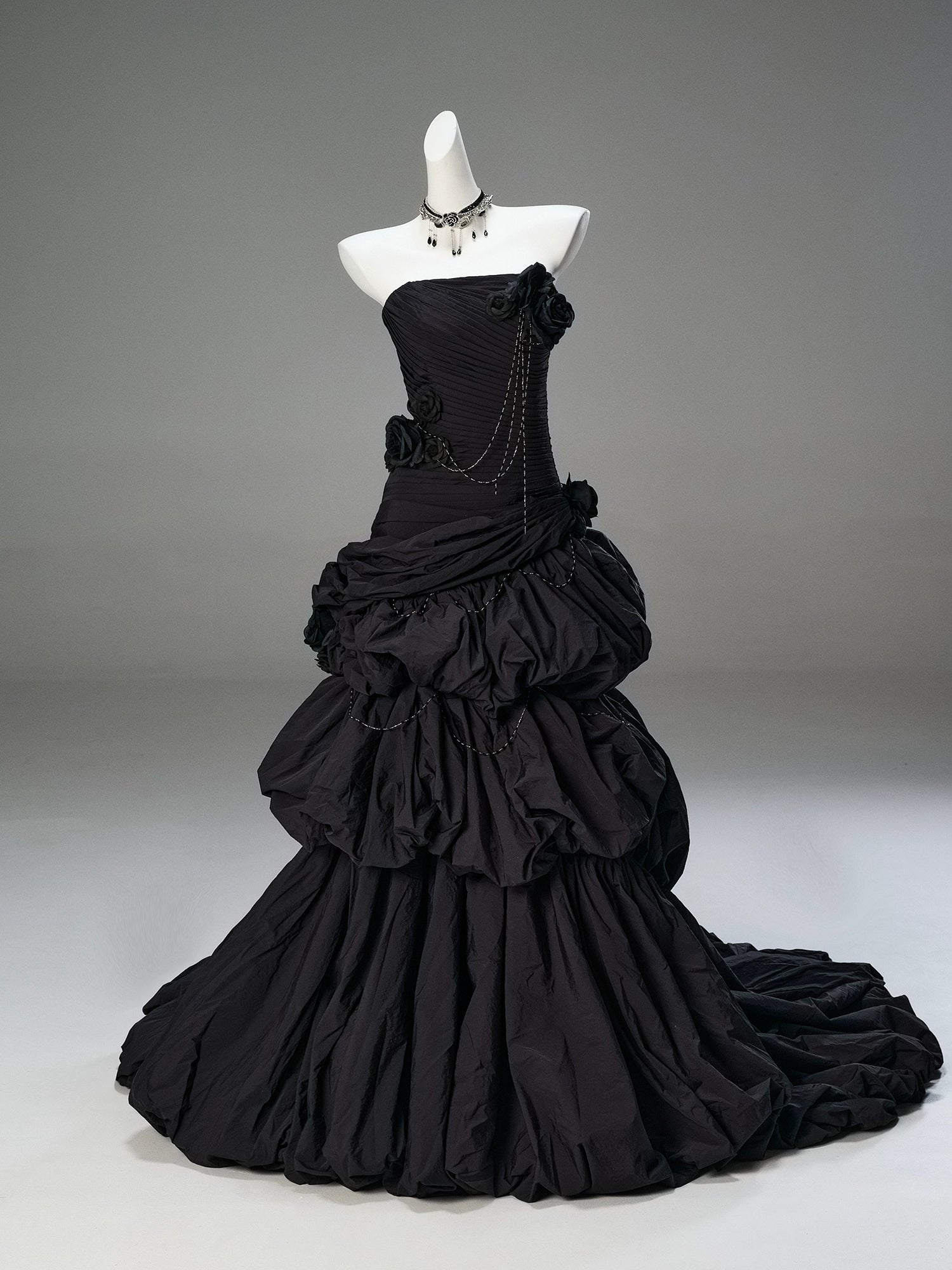 Black Hyacinth Couture Gown
