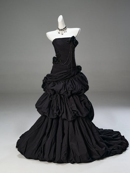 Black Hyacinth Couture Gown