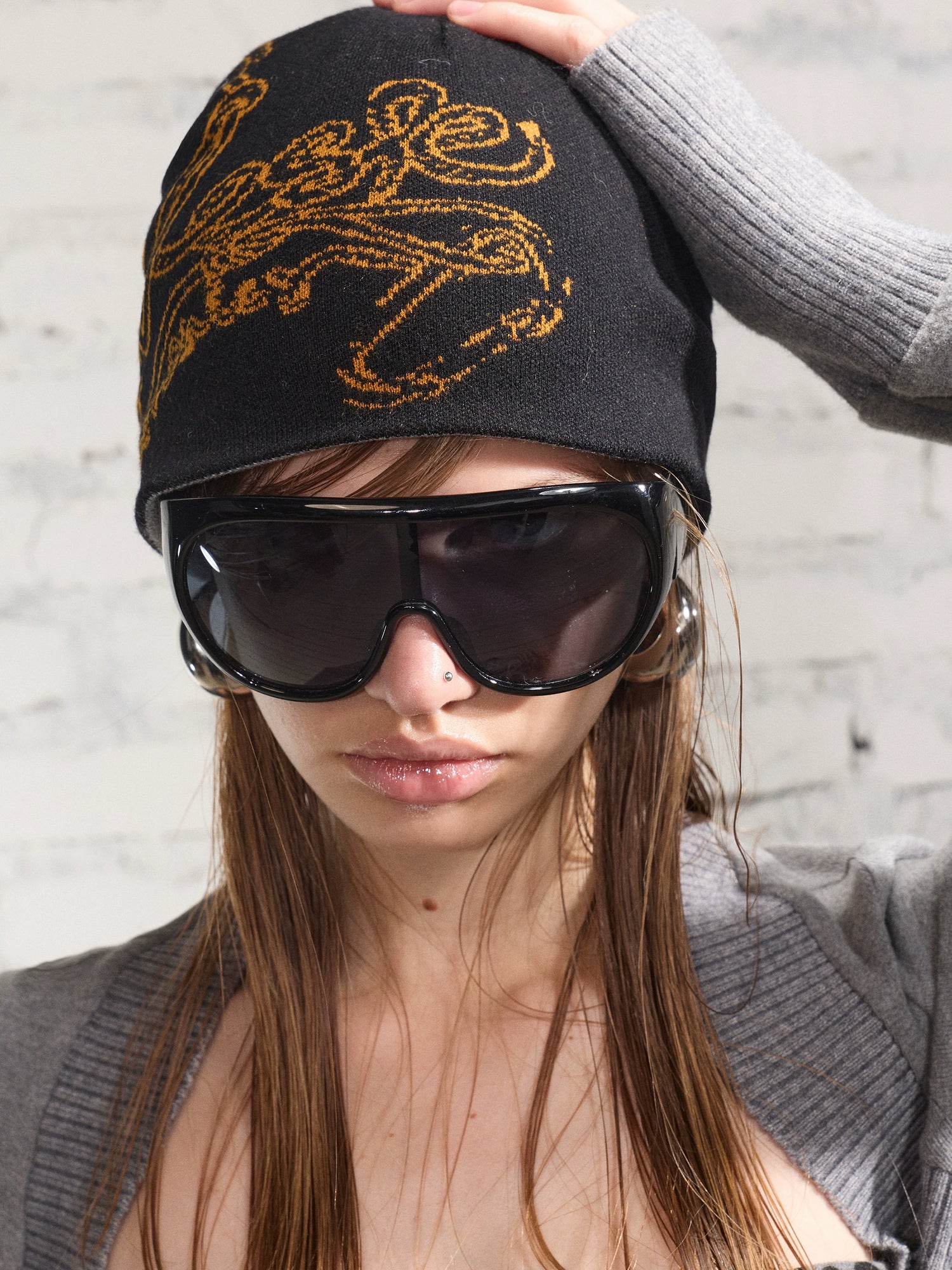 Dual-Tone Reversible Wool Knit Beanie