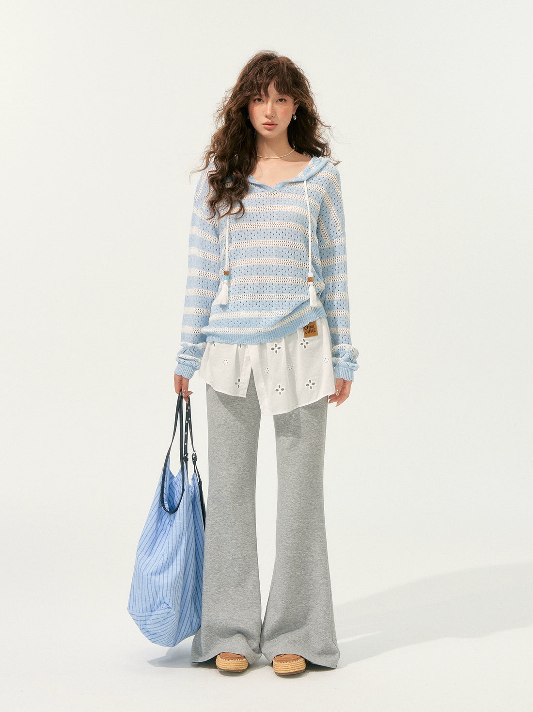 Nautical Loose Hollow Hoodie