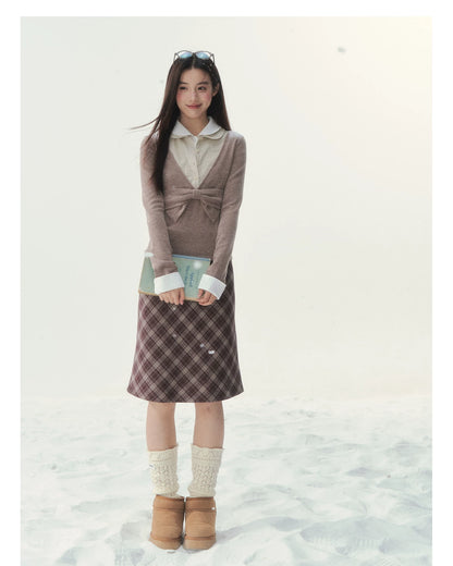 Vintage Peter Pan Collar Layered Blouse