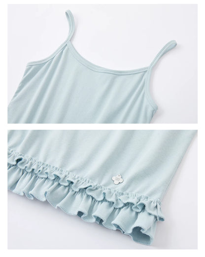 Layered Ruffle Trim Two-Piece Short Sleeve Top