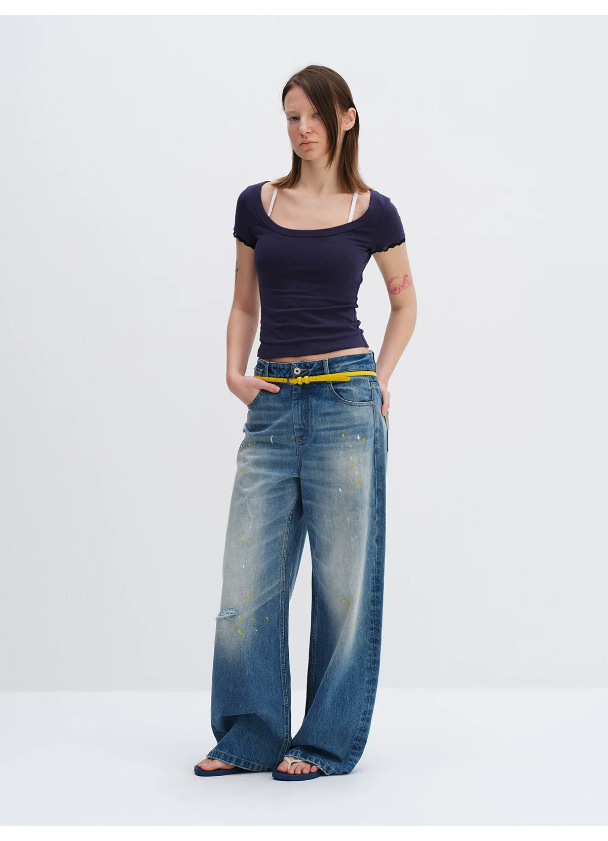 Star Print Racerback Sports Bra