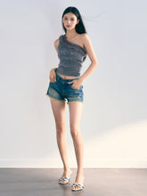 Washed Rough Denim Shorts - CHINASQUAD