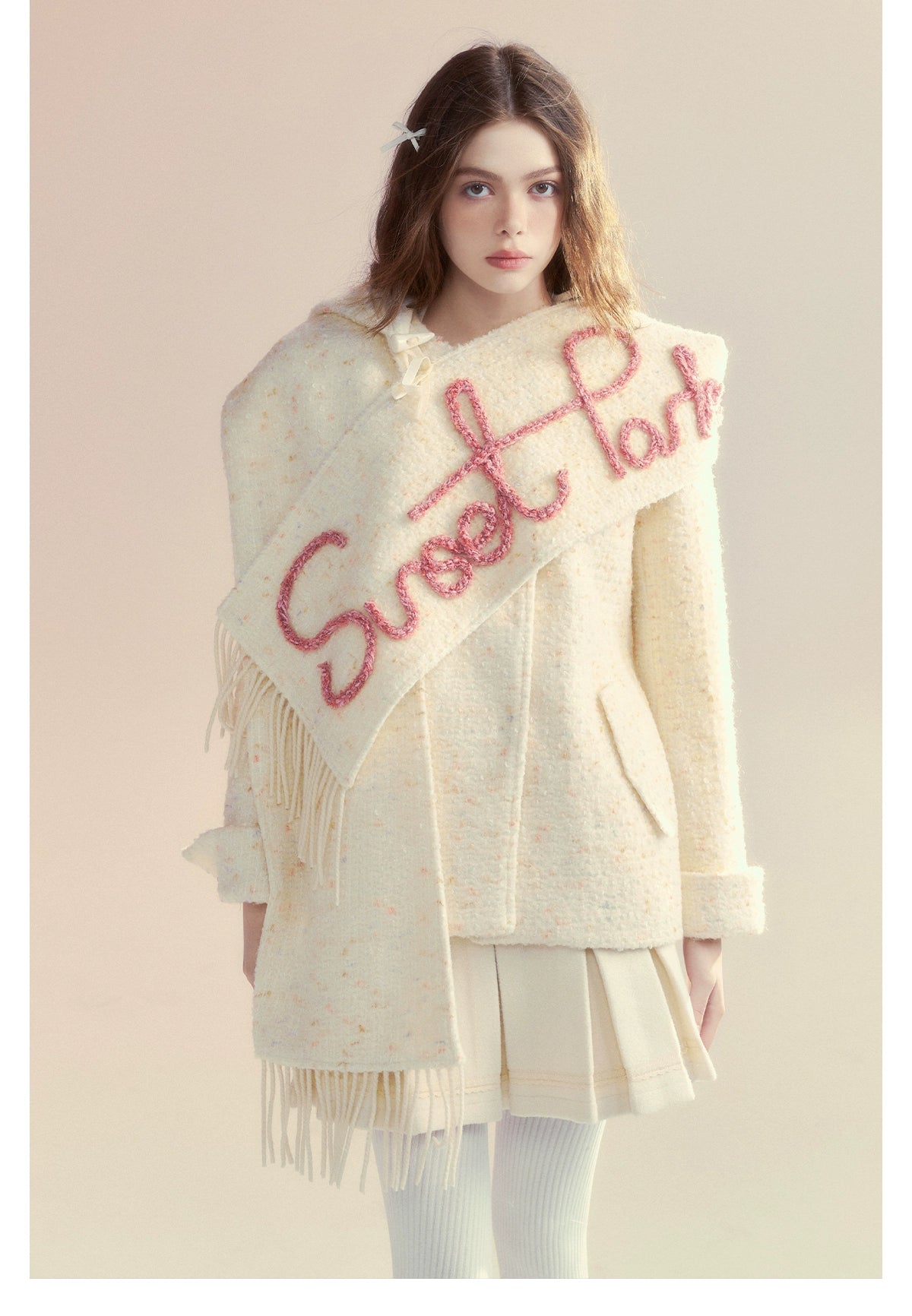 Multicolored Speckled Wool Coat - CHINASQUAD
