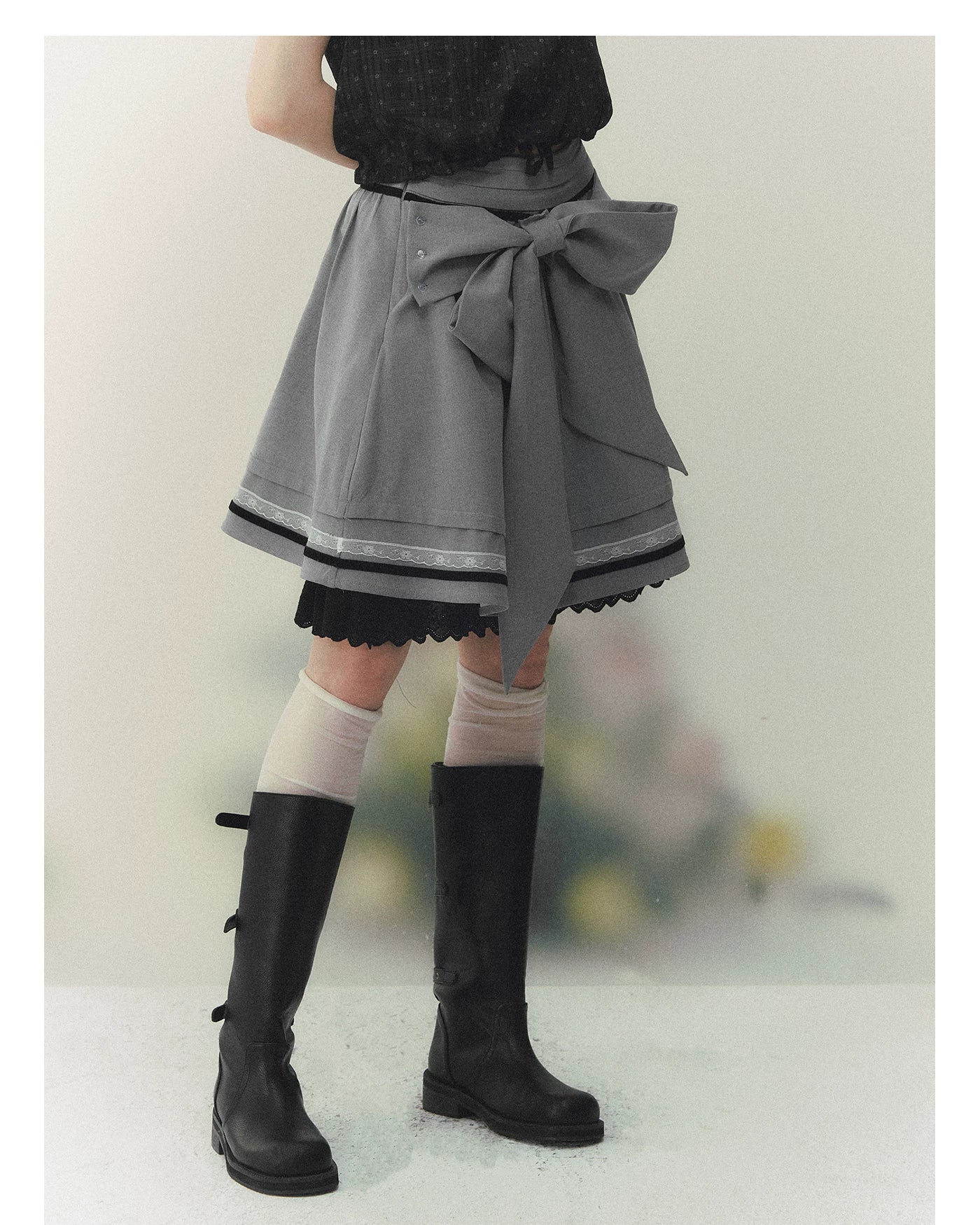 Academy Bow Lace A-Line Skirt