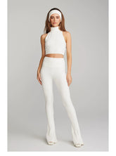 Sleeveless High Neck Knit Top & Flare Pants Set - CHINASQUAD