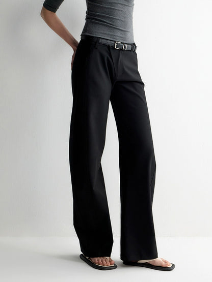 Cross-Design Low-Waisted Casual Pants