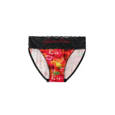 Lace-trimmed Rhinestone-studded Triangle Panties - CHINASQUAD