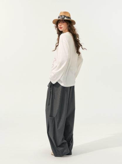 Color-Block Crew Neck Base Long-Sleeve T-Shirt - CHINASQUAD