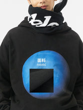 Black Washed Print Hoodie - CHINASQUAD