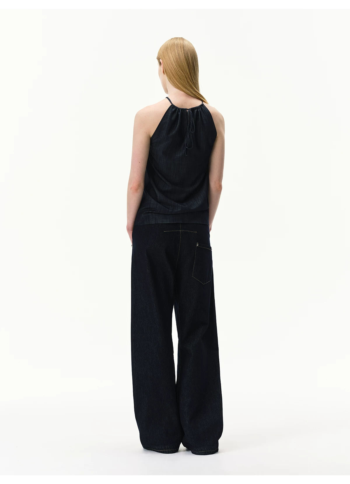 Lyocell Textured Sleeveless Top