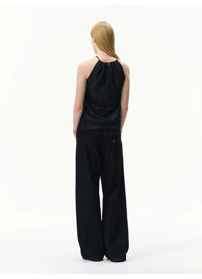 Lyocell Textured Sleeveless Top