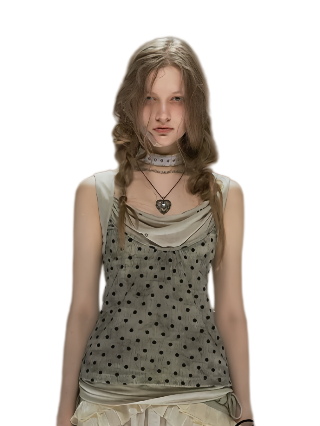 Cest Nous Vintage Flocked Cowl Camisole – Vest &amp; Tank Tops