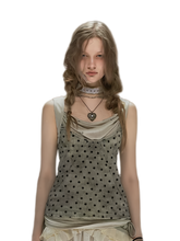 Cest Nous Vintage Flocked Cowl Camisole – Vest & Tank Tops