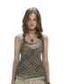 Cest Nous Vintage Flocked Cowl Camisole – Vest & Tank Tops