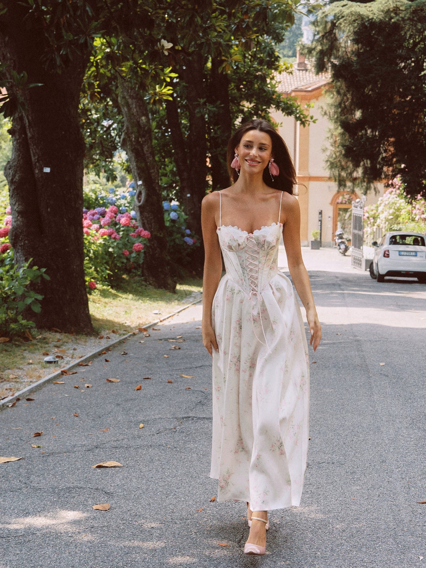 French Vintage Court-Style Satin Slip Gown