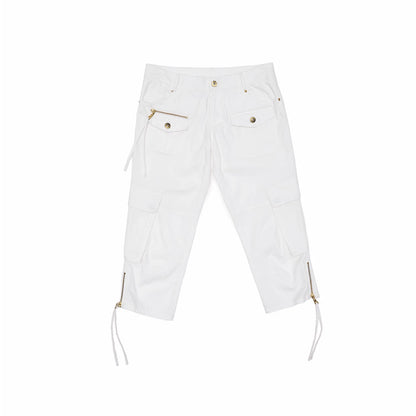 Multi-Pocket Utility Stretch Cargo Shorts