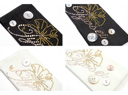 Shell Embellished Stretch Ribbed Headband