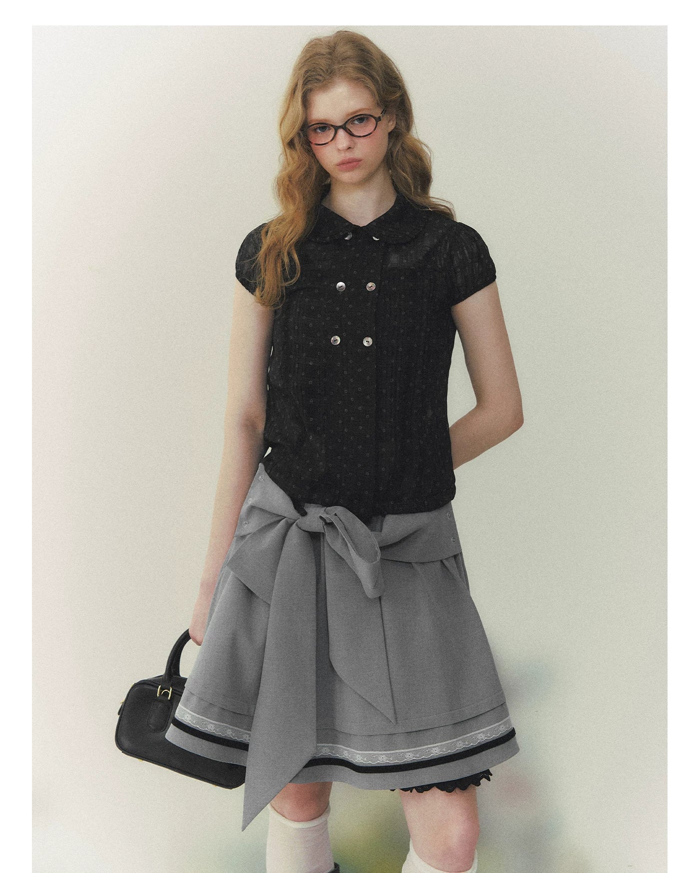 Academy Bow Lace A-Line Skirt