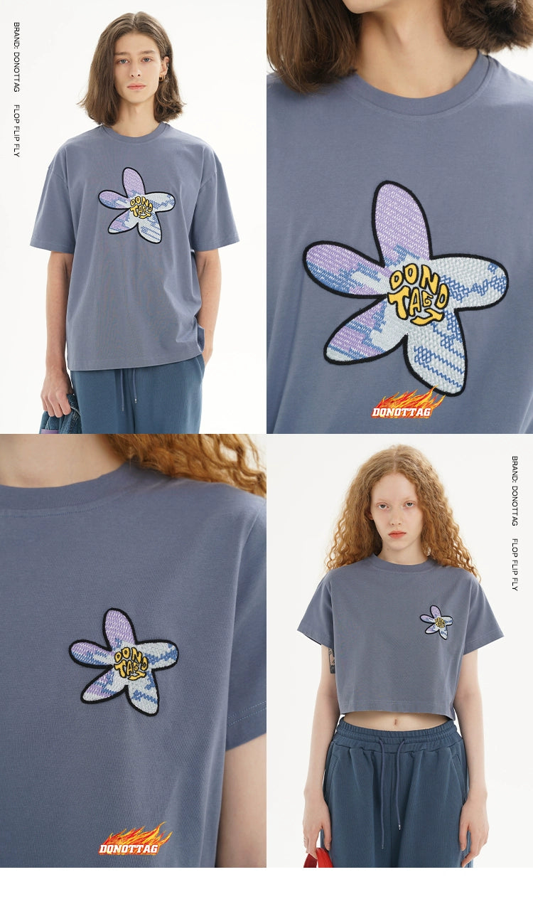 Flower Printed Oversized T-shirt - CHINASQUAD