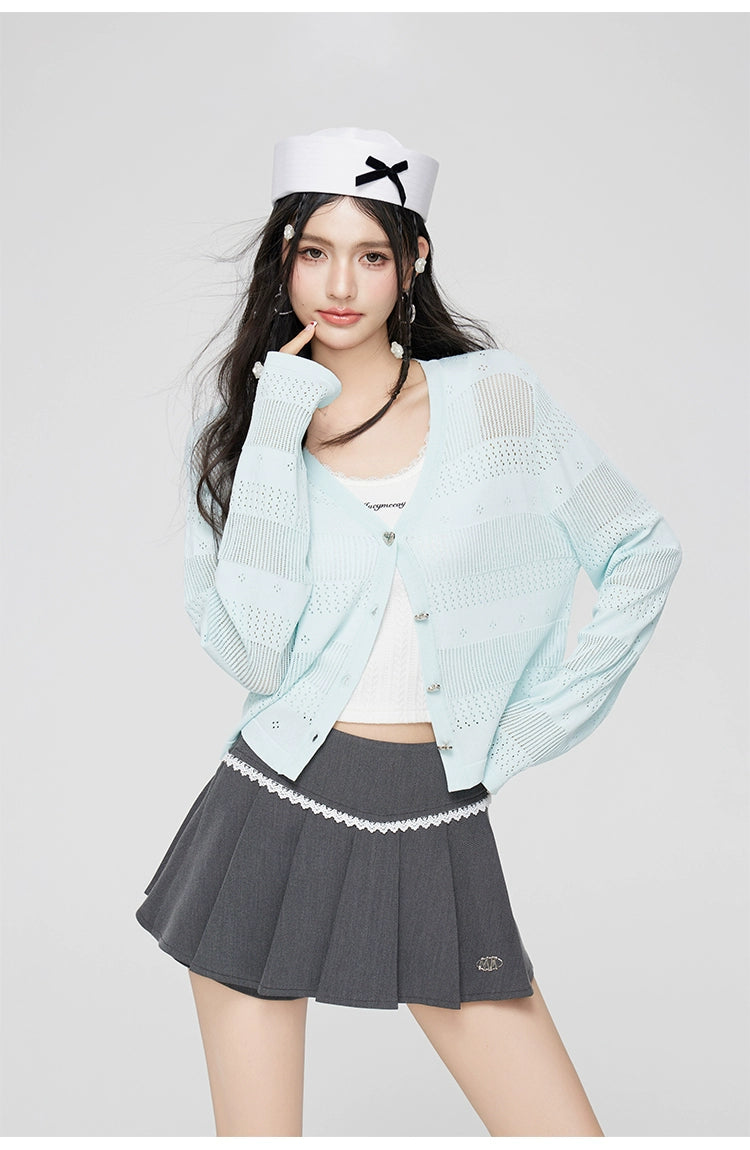 Hollow Out Ice Silk Cardigan - CHINASQUAD