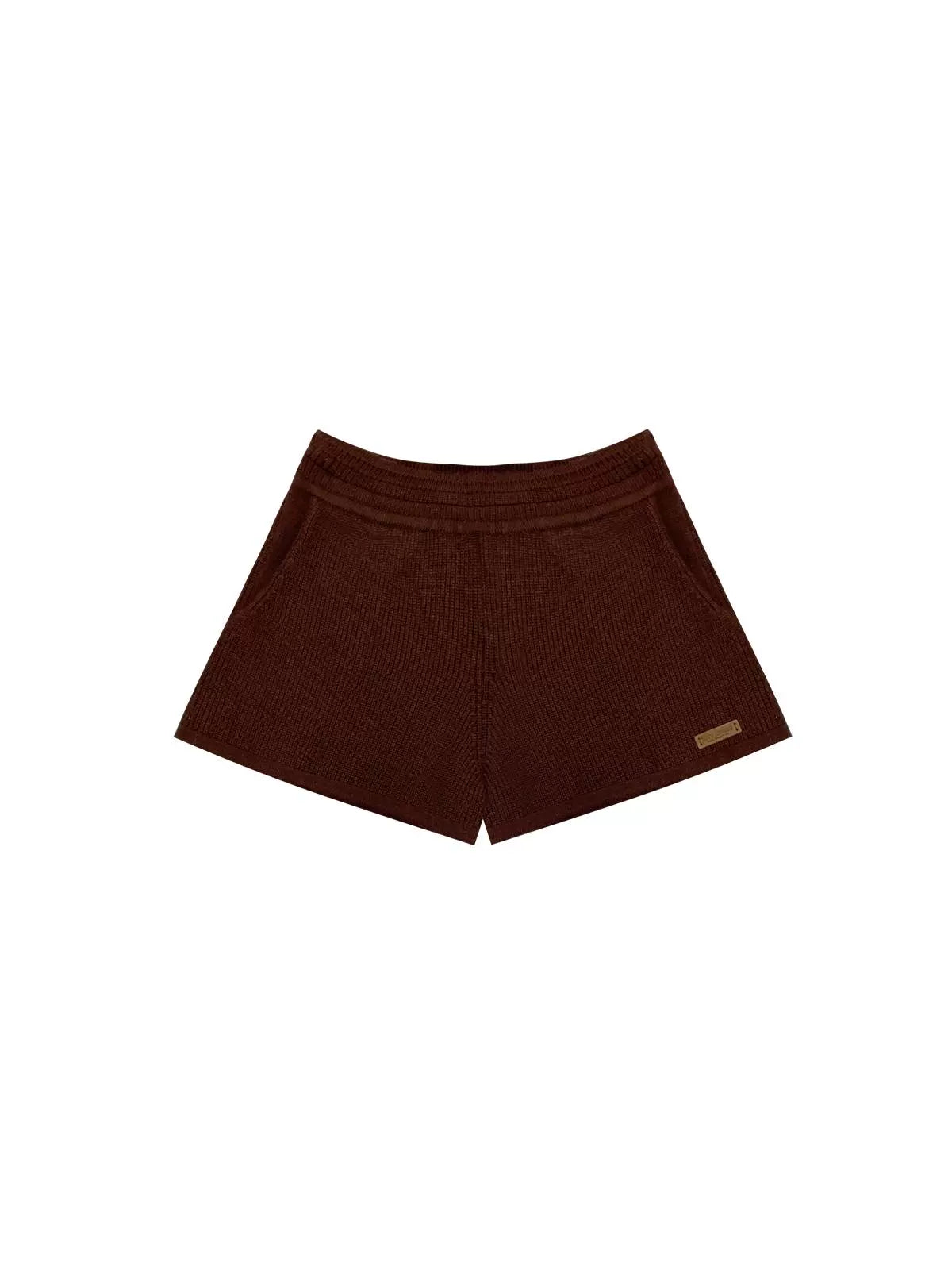 A-Line High-Waist Knit Shorts