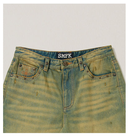 Wild Mustang Classic Wide-Leg Jeans