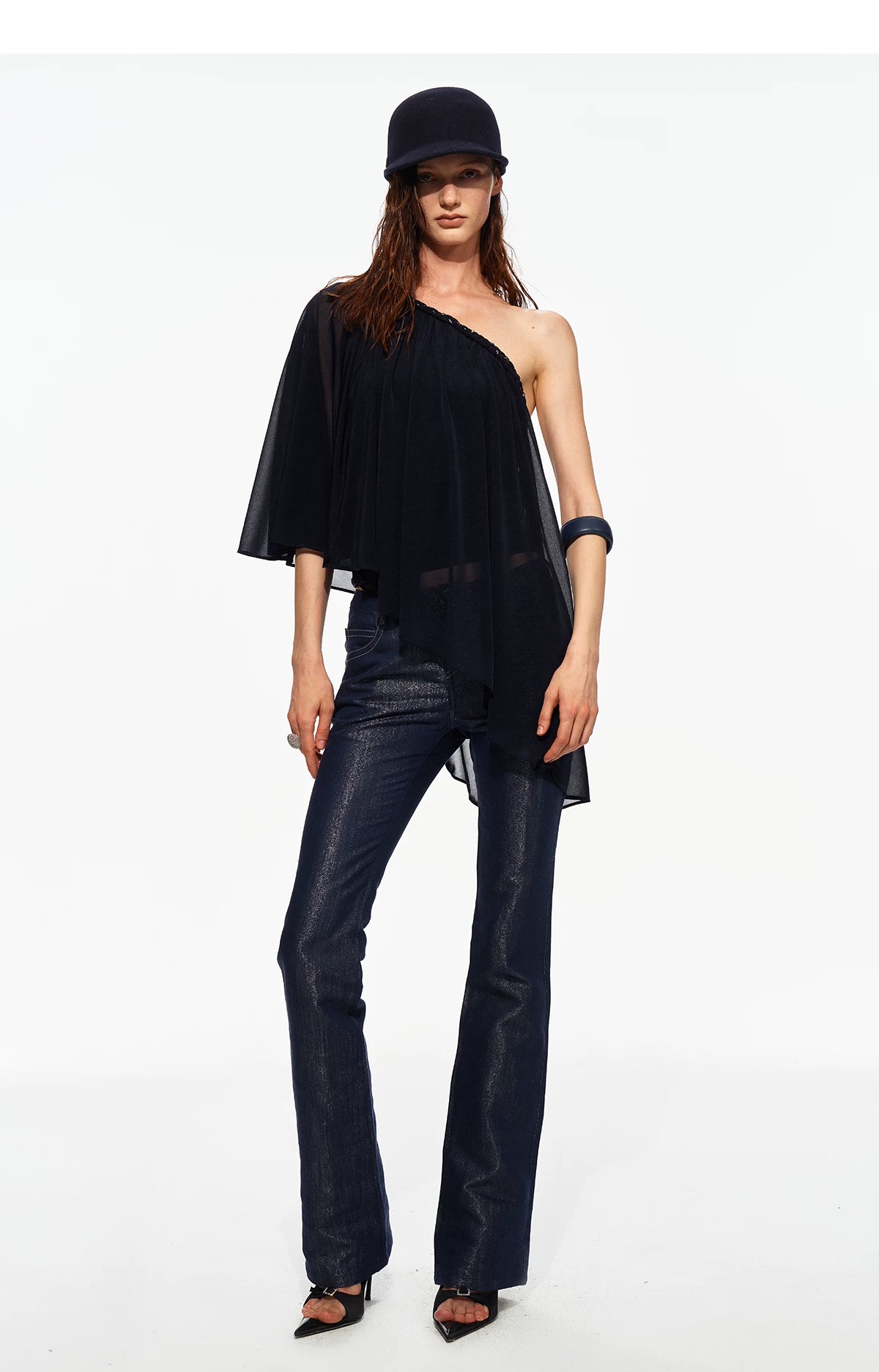 Handwoven Chain Cape Blouse