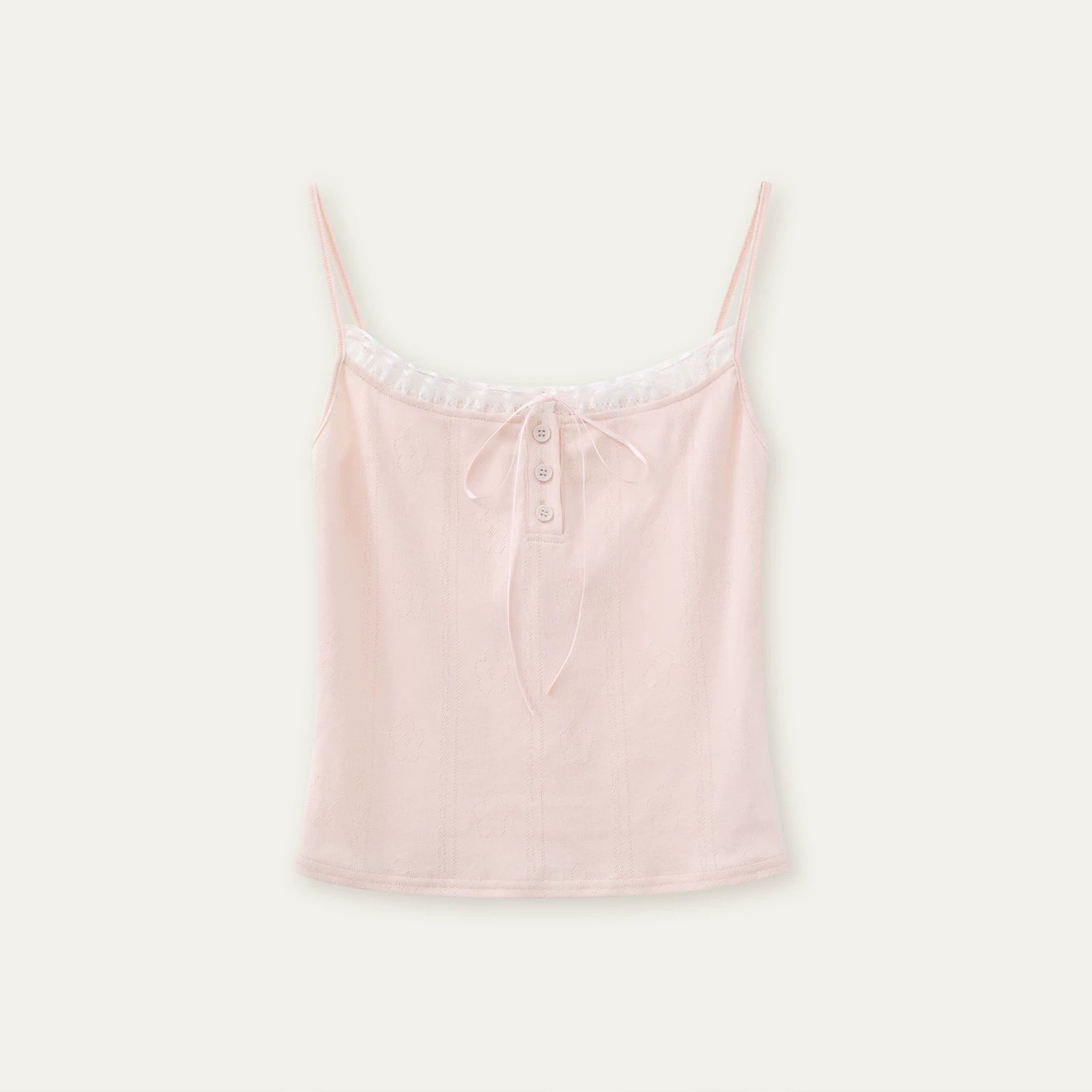 Sweet Oxygen Cotton Lace Trim Camisole