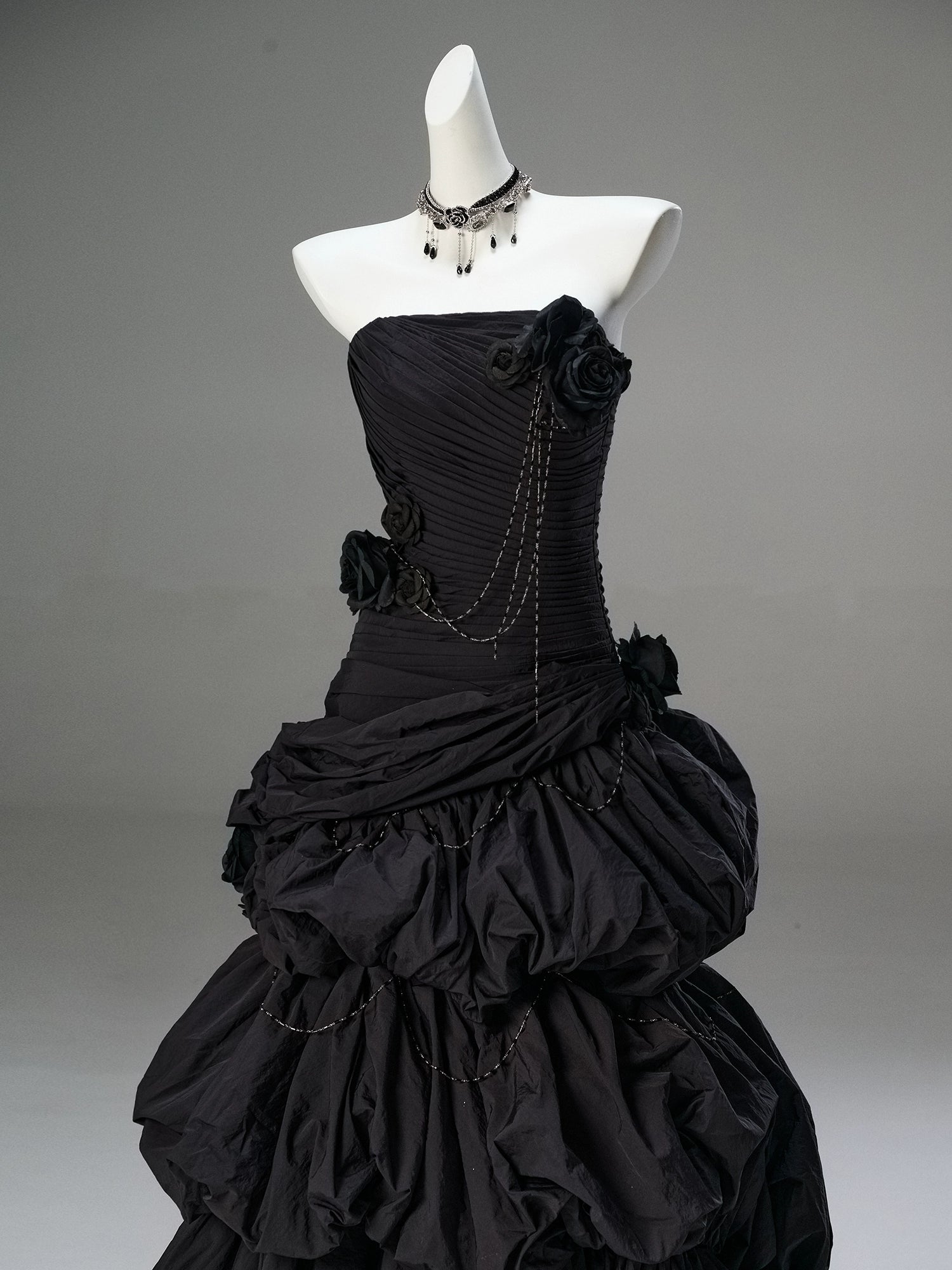 Black Hyacinth Couture Gown