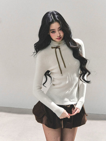 Velvet Touch Mock-Neck Knit Base Layer