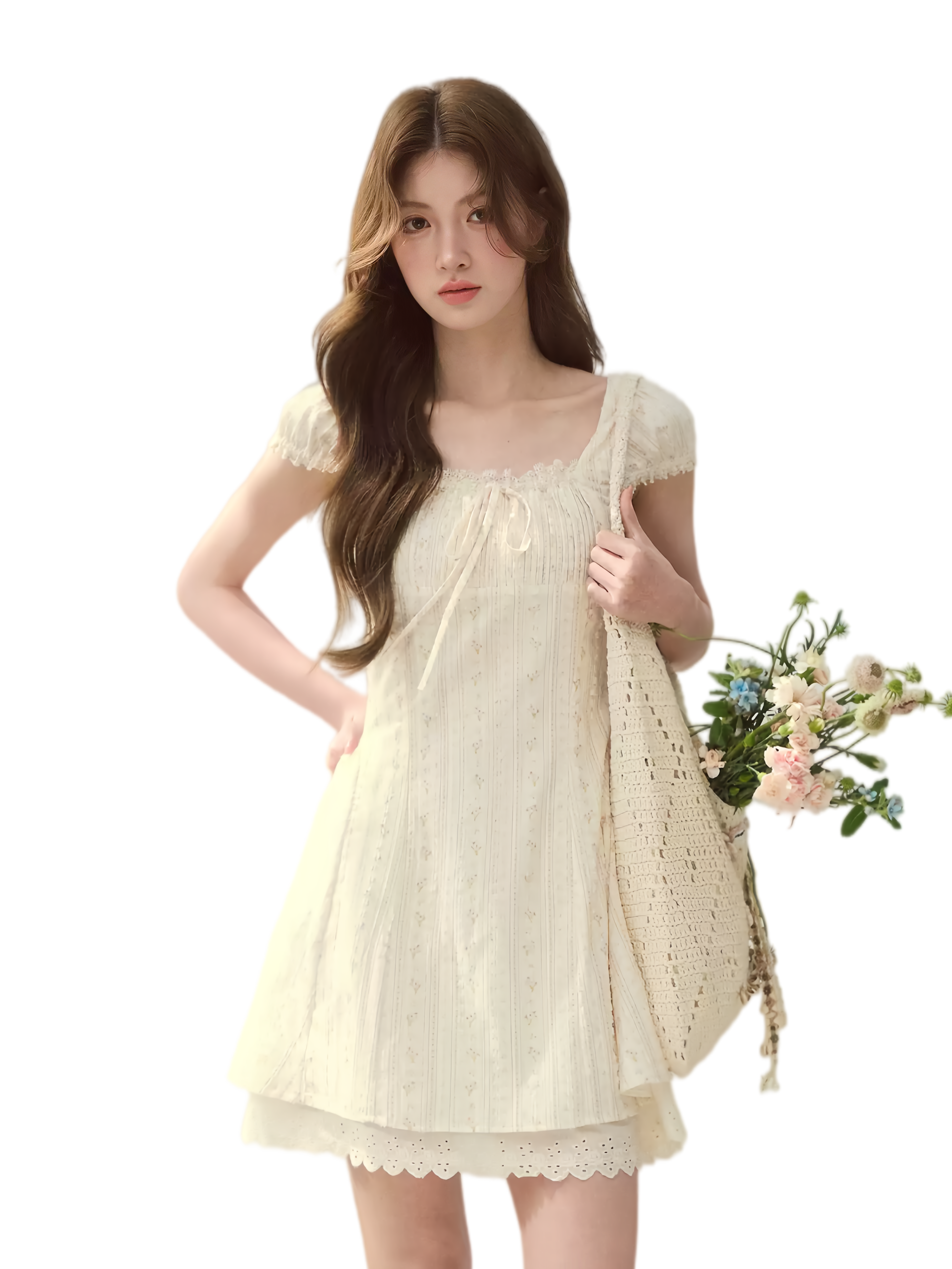 Seine Holiday Floral Dress