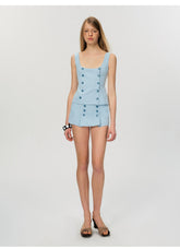 Double-Breasted Tailored Mini Skirt Set NeverMore