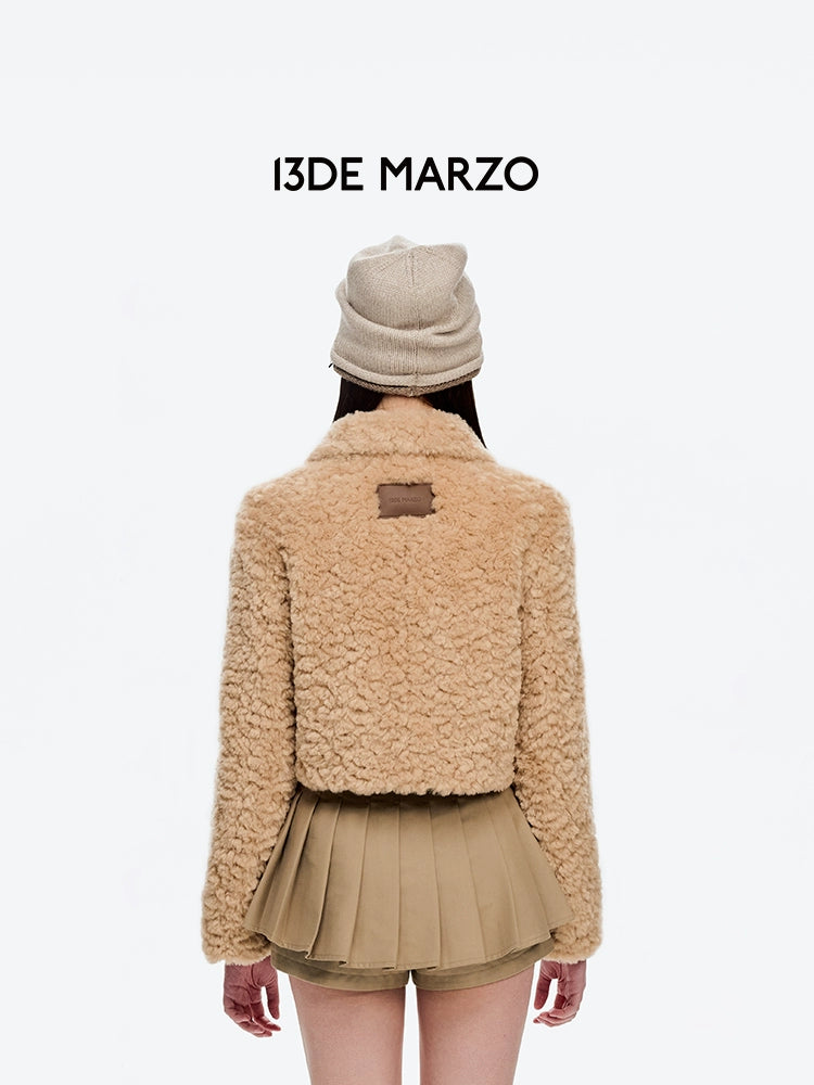 Bear Face Faux Fur Coat