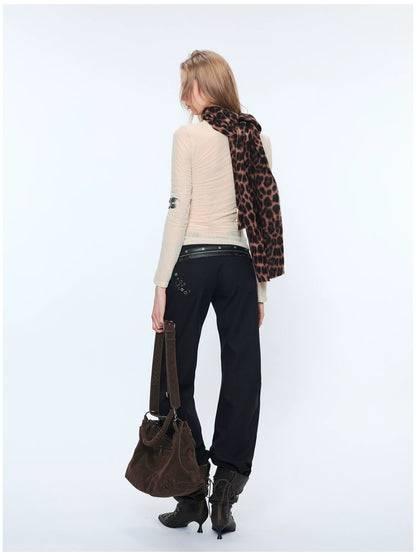 Metal-Waist Punk Tailored Trousers