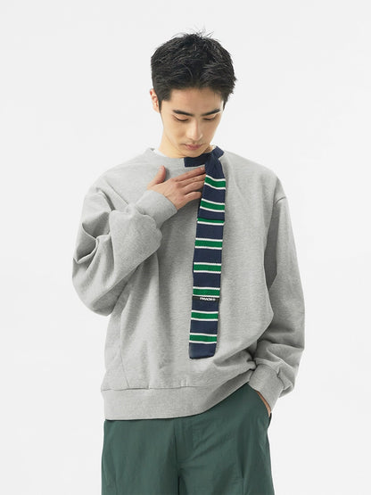 Fake Tie Spliced Sweatshirt - CHINASQUAD