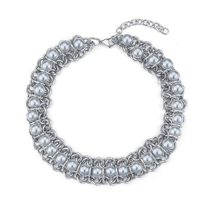 Minimalist Pearl Choker Necklace