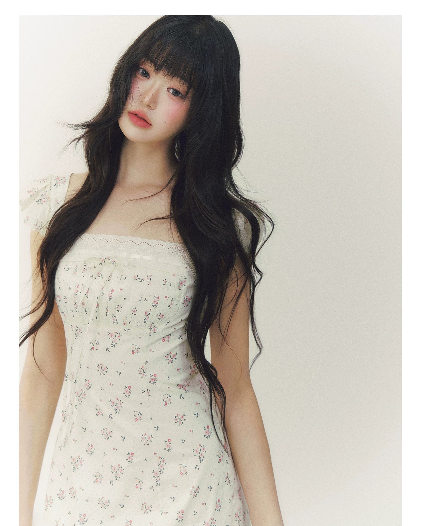 Summer Tale Floral Polka Dot A-Line Dress