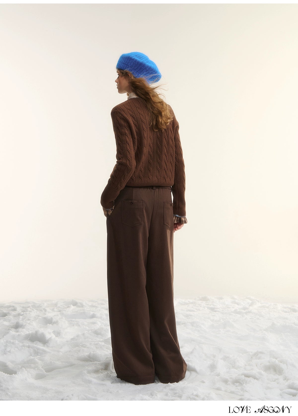 Fleece-Lined Relaxed Belted Trousers